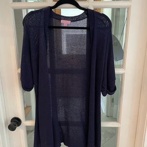 Lilly Pulitzer Navy Harbor Kimono Cardigan